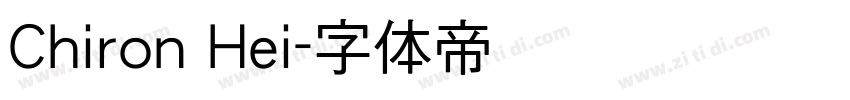 Chiron Hei字体转换